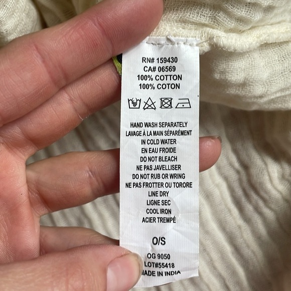 Elan Ivory Textured Button-Up Kafton Dress - Picture 10 of 11